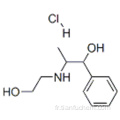 Benzenemethanol, chlorhydrate de [1 - [(2-hydroxyéthyl) amino] éthyle] - (1: 1) CAS 63991-20-8